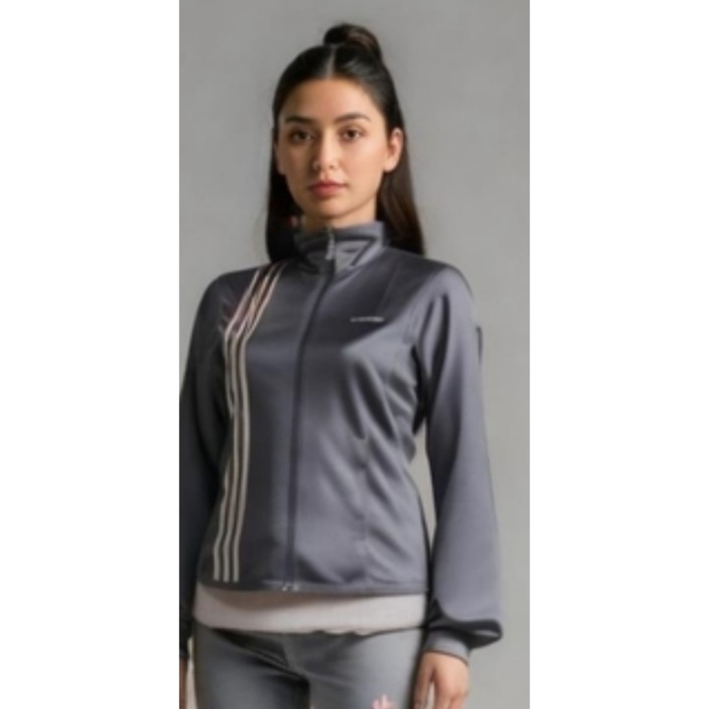 Adidas Y2K Three Stripe Track Jacket Navy & Pink Size M